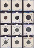 Hagyaték gyűjtemény, egész világ, régi és új, 216db érme, benne nominál és sok tengerentúl, 18 lapos...