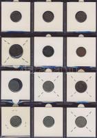 Hagyaték gyűjtemény, egész világ, régi és új, 216db érme, benne nominál és sok tengerentúl, 18 lapos...