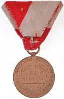 1898. "Jubileumi Emlékérem Polgári Alkalmazottak Számára" Br kitüntetés mellszalaggal T:1-...