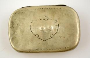 Berndorf alpakka doboz, jelzett, kis horpadással, 12×5 cm