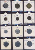 Hagyaték gyűjtemény, egész világ, régi és új, 130db érme, benne nominál és sok tengerentúl, 11 lapos, laponként 12 férőhelyes, újszerű albumban T:1,2 (többsége),3 (kevés)