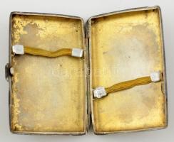 Ezüst art deco  cigarettás doboz, jelzett, 9×6 cm, nettó:84 g