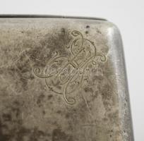 Ezüst art deco  cigarettás doboz, jelzett, 9×6 cm, nettó:84 g