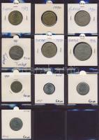 Hagyaték gyűjtemény, egész világ, régi és új, 130db érme, benne nominál és sok tengerentúl, 11 lapos...