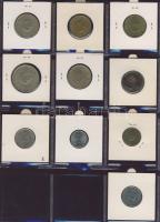 Hagyaték gyűjtemény, egész világ, régi és új, 130db érme, benne nominál és sok tengerentúl, 11 lapos...