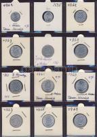 Hagyaték gyűjtemény, egész világ, régi és új, 130db érme, benne nominál és sok tengerentúl, 11 lapos...