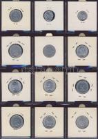 Hagyaték gyűjtemény, egész világ, régi és új, 130db érme, benne nominál és sok tengerentúl, 11 lapos...