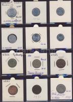 Hagyaték gyűjtemény, egész világ, régi és új, 130db érme, benne nominál és sok tengerentúl, 11 lapos...