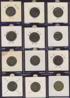 Hagyaték gyűjtemény, egész világ, régi és új, 130db érme, benne nominál és sok tengerentúl, 11 lapos...