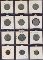 Hagyaték gyűjtemény, egész világ, régi és új, 130db érme, benne nominál és sok tengerentúl, 11 lapos...