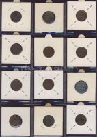 Hagyaték gyűjtemény, egész világ, régi és új, 130db érme, benne nominál és sok tengerentúl, 11 lapos...