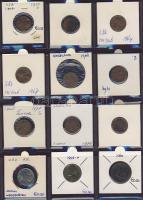 Hagyaték gyűjtemény, egész világ, régi és új, 130db érme, benne nominál és sok tengerentúl, 11 lapos...