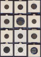 Hagyaték gyűjtemény, egész világ, régi és új, 130db érme, benne nominál és sok tengerentúl, 11 lapos...