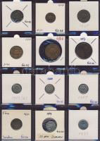 Hagyaték gyűjtemény, egész világ, régi és új, 130db érme, benne nominál és sok tengerentúl, 11 lapos...