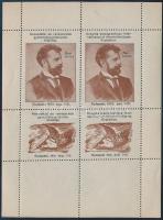 1913 Nemzetközi és rendszerközi gyorsíró kongresszusok Kiállítás 4 értékes levélzáró kisív