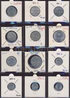 Hagyaték gyűjtemény, egész világ, régi és új, 204db érme, benne nominál és tengerentúl, 17 lapos, laponként 12 férőhelyes, újszerű albumban T:1,2 (többsége),3 (kevés)