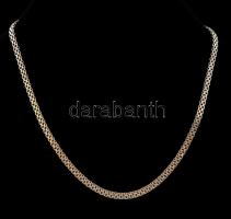 Ezüst(Ag) dupla soros nyaklánc, jelzett, h: 45,5 cm, nettó: 11,1 g