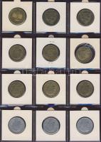 Hagyaték gyűjtemény, egész világ, régi és új, 204db érme, benne nominál és tengerentúl, 17 lapos, la...