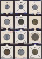 Hagyaték gyűjtemény, egész világ, régi és új, 204db érme, benne nominál és tengerentúl, 17 lapos, la...