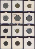 Hagyaték gyűjtemény, egész világ, régi és új, 204db érme, benne nominál és tengerentúl, 17 lapos, la...