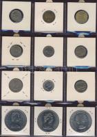 Hagyaték gyűjtemény, egész világ, régi és új, 204db érme, benne nominál és tengerentúl, 17 lapos, la...