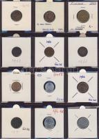 Hagyaték gyűjtemény, egész világ, régi és új, 204db érme, benne nominál és tengerentúl, 17 lapos, la...