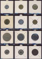 Hagyaték gyűjtemény, egész világ, régi és új, 204db érme, benne nominál és tengerentúl, 17 lapos, la...