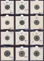 Hagyaték gyűjtemény, egész világ, régi és új, 204db érme, benne nominál és tengerentúl, 17 lapos, la...