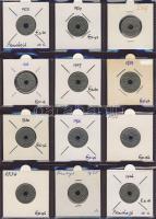 Hagyaték gyűjtemény, egész világ, régi és új, 204db érme, benne nominál és tengerentúl, 17 lapos, la...