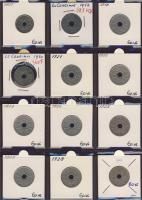 Hagyaték gyűjtemény, egész világ, régi és új, 204db érme, benne nominál és tengerentúl, 17 lapos, la...