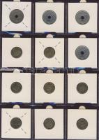 Hagyaték gyűjtemény, egész világ, régi és új, 204db érme, benne nominál és tengerentúl, 17 lapos, la...