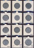 Hagyaték gyűjtemény, egész világ, régi és új, 215db érme, benne nominál és tengerentúl, 18 lapos, laponként 12 férőhelyes, újszerű albumban T:1,2 (többsége),3 (kevés)