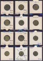 Hagyaték gyűjtemény, egész világ, régi és új, 215db érme, benne nominál és tengerentúl, 18 lapos, la...