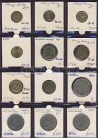 Hagyaték gyűjtemény, egész világ, régi és új, 215db érme, benne nominál és tengerentúl, 18 lapos, la...