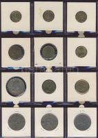 Hagyaték gyűjtemény, egész világ, régi és új, 215db érme, benne nominál és tengerentúl, 18 lapos, la...