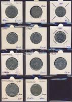 Hagyaték gyűjtemény, egész világ, régi és új, 215db érme, benne nominál és tengerentúl, 18 lapos, la...