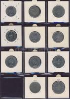 Hagyaték gyűjtemény, egész világ, régi és új, 215db érme, benne nominál és tengerentúl, 18 lapos, la...