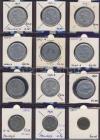 Hagyaték gyűjtemény, egész világ, régi és új, 215db érme, benne nominál és tengerentúl, 18 lapos, la...