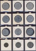 Hagyaték gyűjtemény, egész világ, régi és új, 215db érme, benne nominál és tengerentúl, 18 lapos, la...