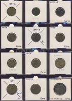 Hagyaték gyűjtemény, egész világ, régi és új, 215db érme, benne nominál és tengerentúl, 18 lapos, la...