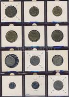 Hagyaték gyűjtemény, egész világ, régi és új, 215db érme, benne nominál és tengerentúl, 18 lapos, la...