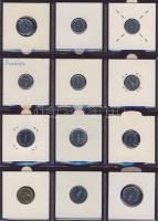 Hagyaték gyűjtemény, egész világ, régi és új, 215db érme, benne nominál és tengerentúl, 18 lapos, la...