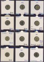 Hagyaték gyűjtemény, egész világ, régi és új, 215db érme, benne nominál és tengerentúl, 18 lapos, la...