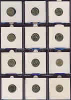 Hagyaték gyűjtemény, egész világ, régi és új, 215db érme, benne nominál és tengerentúl, 18 lapos, la...