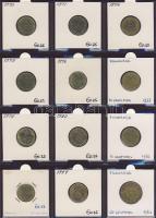 Hagyaték gyűjtemény, egész világ, régi és új, 215db érme, benne nominál és tengerentúl, 18 lapos, la...