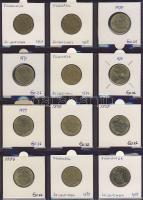 Hagyaték gyűjtemény, egész világ, régi és új, 215db érme, benne nominál és tengerentúl, 18 lapos, la...