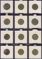 Hagyaték gyűjtemény, egész világ, régi és új, 215db érme, benne nominál és tengerentúl, 18 lapos, la...