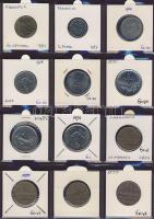 Hagyaték gyűjtemény, egész világ, régi és új, 215db érme, benne nominál és tengerentúl, 18 lapos, la...