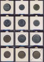 Hagyaték gyűjtemény, egész világ, régi és új, 215db érme, benne nominál és tengerentúl, 18 lapos, la...