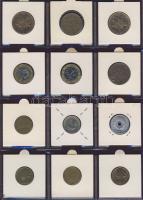 Hagyaték gyűjtemény, egész világ, régi és új, 215db érme, benne nominál és tengerentúl, 18 lapos, la...